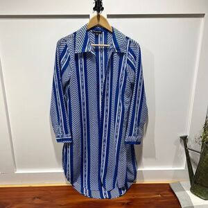 Geometrical long flowy kimono blouse, size medium